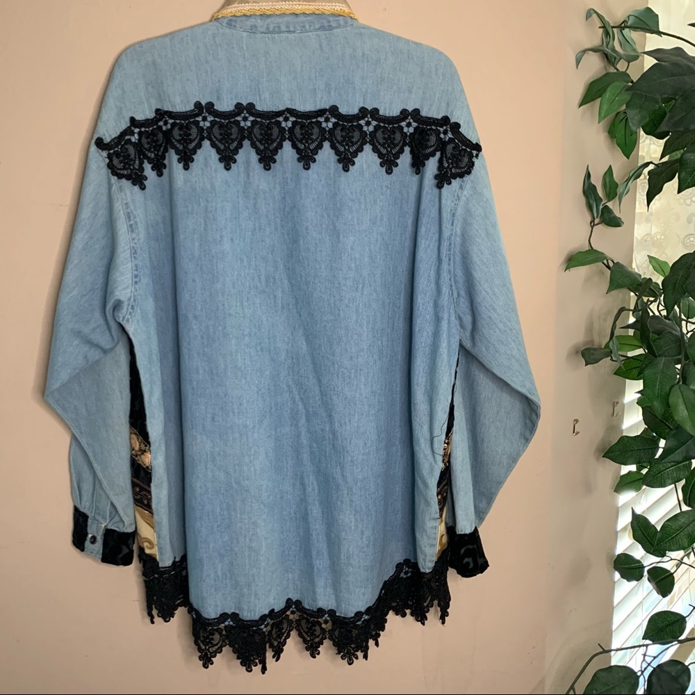 Taylor G. Embellished Denim Jacket View 3